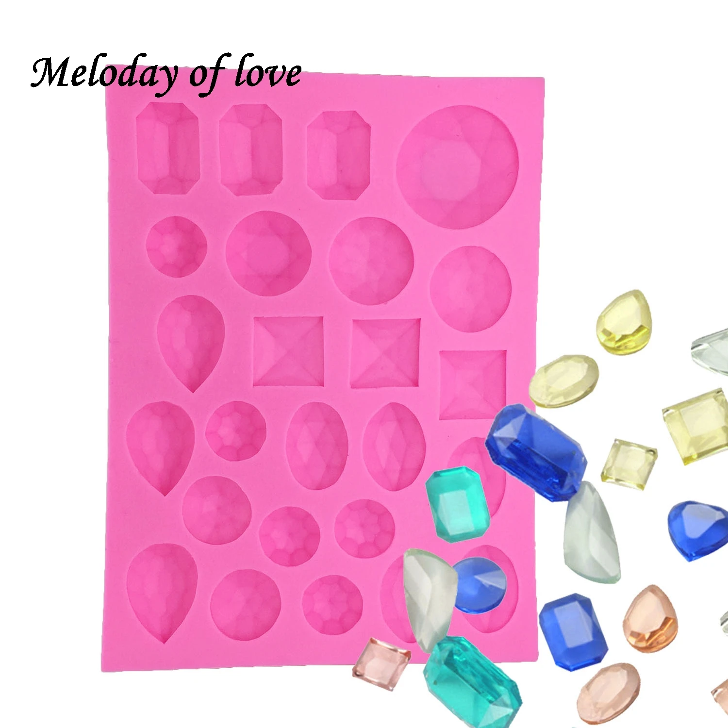 

Gem Silicone Molds Fondant Cake Chocolate Mold Cupcake Jelly Candy Chocolate Decoration Baking Tools 1281