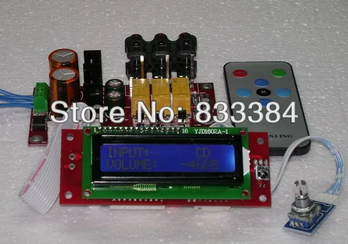 PGA2311 Volume Stereo Pre-amplifier Preamp Board with LCD and Remote control