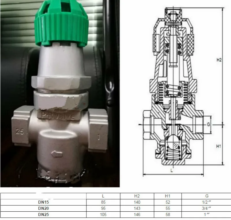 Imagem -04 - Válvula Redutora de Pressão Válvula de Alívio de Pressão de Vapor Válvula de Tubo Corrugado Dn15 Dn20 Dn25 Aço Inoxidável