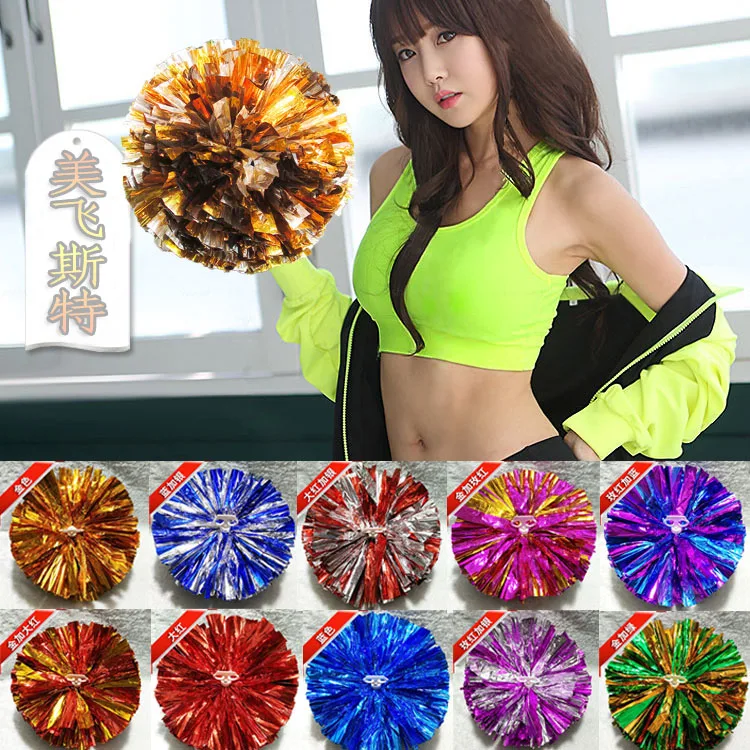 Hot 10pcs/lot High Quality Game Pompoms Cheerleader Dancing Pom Poms Sports Match Conncert Dance Hand Flower Ball Party Props