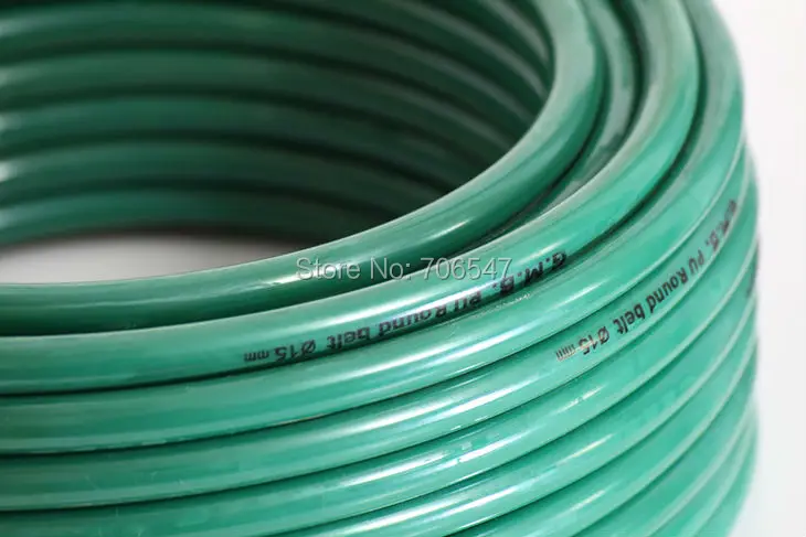 

Free Shipping 10meters diameter 7mm green PU round belt Industrial synchronous belt driving belt conveyor belt