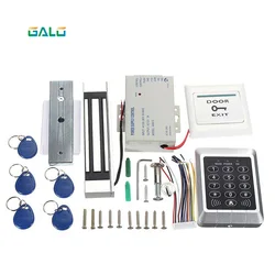 GALO Security Metal Case RFID Keypad Access Control Electric Magnetic Lock Kit For 280kg Glass Wooden Door With 10 Tags Chip