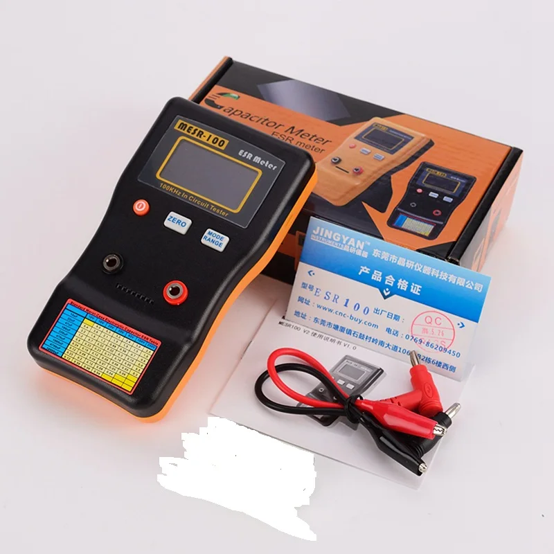 AutoRange Online Capacitor ESR Low Ohm Meter 0.001 to 100.0R Accuracy Digital In Circuit Capacitance Resistance Capacitor Tester