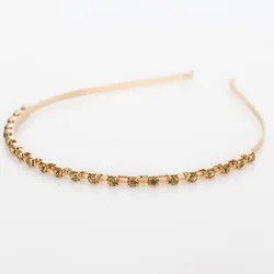 New Fashion Tiara crystal golden Hairbands Korean Summer Style Wedding Hair Accessories Bridal Alloy Trendy Jewelry H038