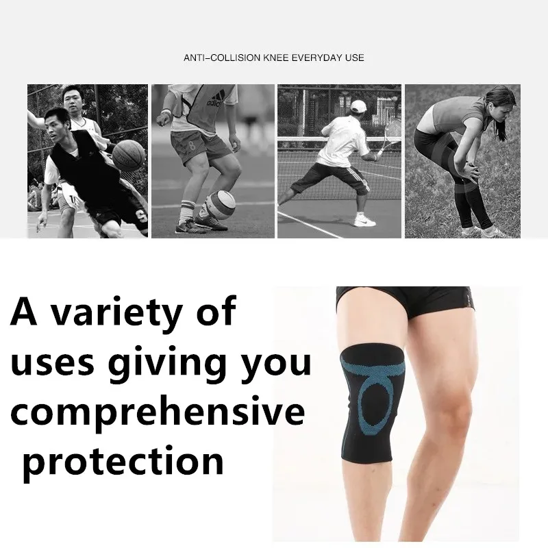 1 PCS Pallavolo Pallacanestro Knee Brace Supporto Equitazione All\'aperto Corsa e Jogging Ginocchio di Sostegno del Ginocchio Manica Ortopedica Al