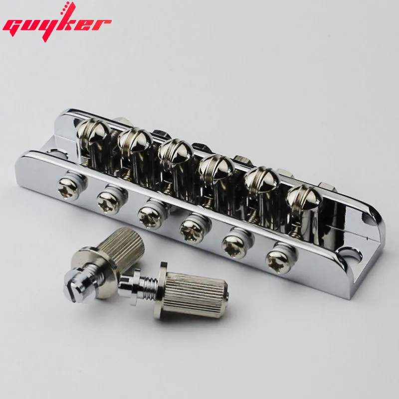 Chrome 6 String Guitar Bridge Roller Bridge For Guitar Mosrite Style Bridge MTB606