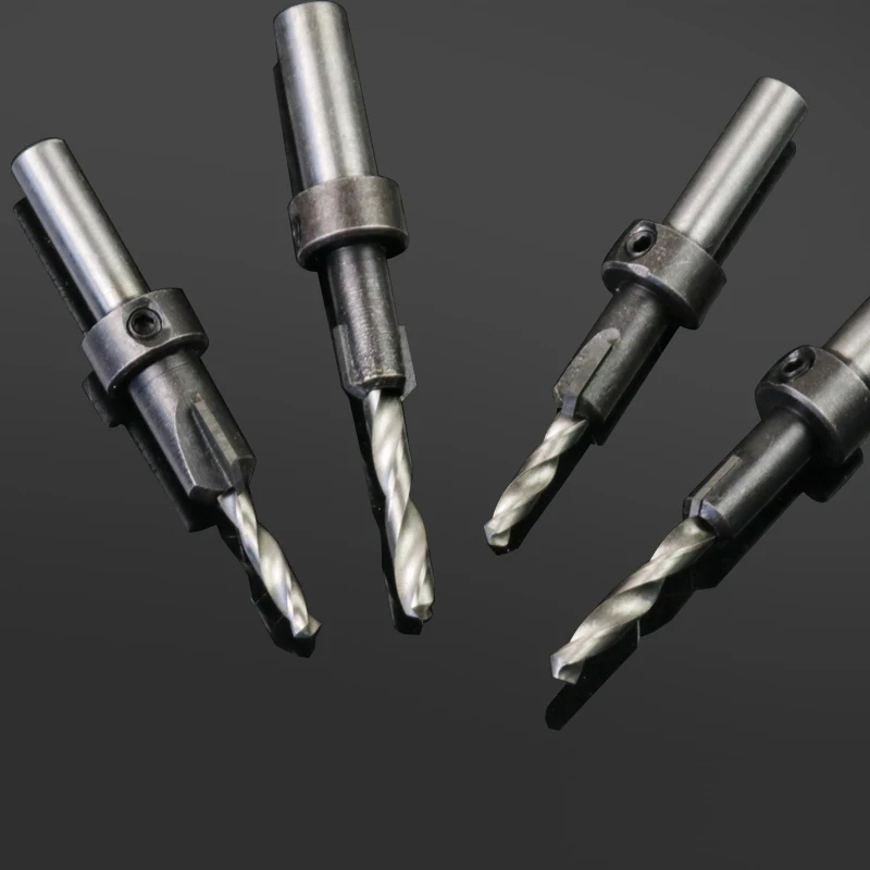 3.5mm 4mm 4.2mm 5mm Carbide Alloy Woodworking Wood Carpentry Cone Reaming Chamfer Cutter Step Twist Countersink Drill Bit