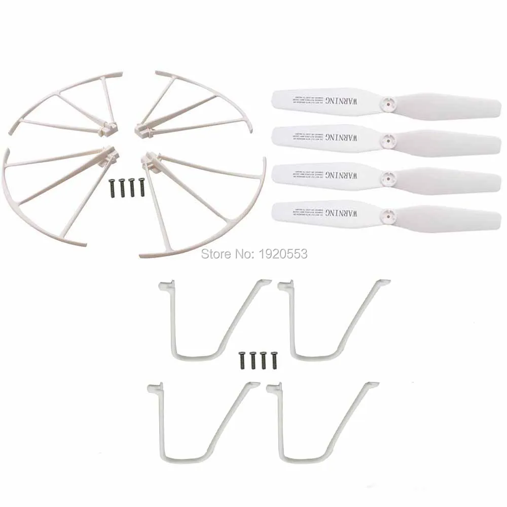 Оптовая продажа X5UW X5UC, основной роторный лопасти, подсадочная противоскользящая защитная рама, запасные части для Syma X5UC X5UW RC Drone Helicopter