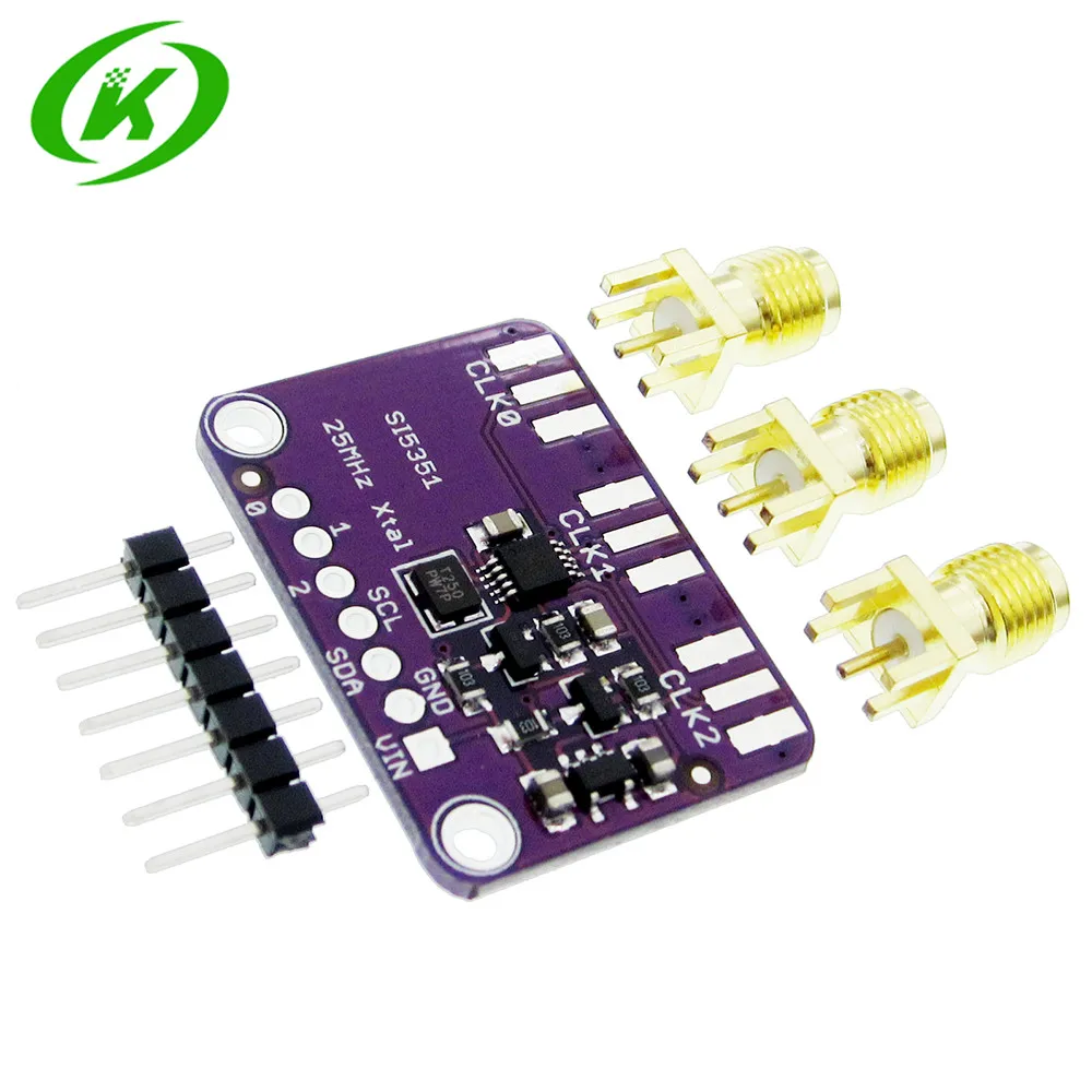 

CJMCU-5351 Si5351A Si5351 I2C 25MHZ Controller Clock Generator Breakout Board 8KHz to 160MHz 3-5VDC