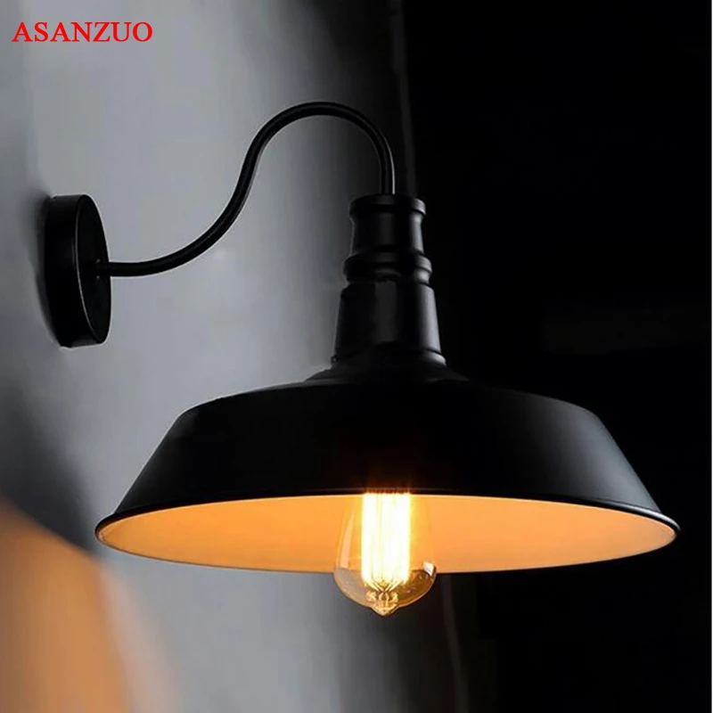 

American retro industrial wall lamp old street lamp bedroom corridor balcony creative iron wall lamp