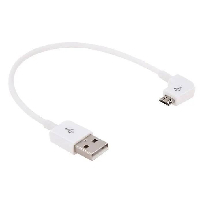 كابل USB صغير قصير 90 درجة 2A شاحن زاوية شحن سريع مزامنة البيانات سلك شحن سريع 20 سم للأجهزة المحمولة