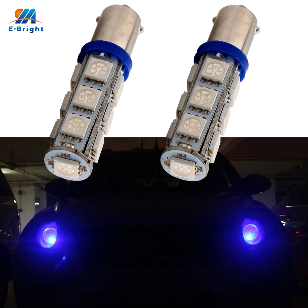 2PCS BA9S LED Bulbs 12V 24V DC BA9 53 57 64111 16113 1895 Car Interior Bulbs Instrument License Plate Trunk Lights 5050 13 SMD