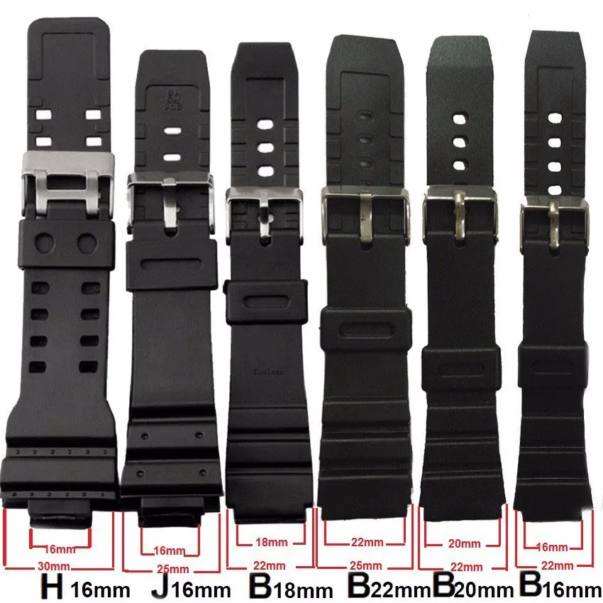 New replacement  Matte Silicone stainless steel clasp  for CASIO GA-100/GA-300/GA-110/GA-120/G-8900 Driving Sport watch