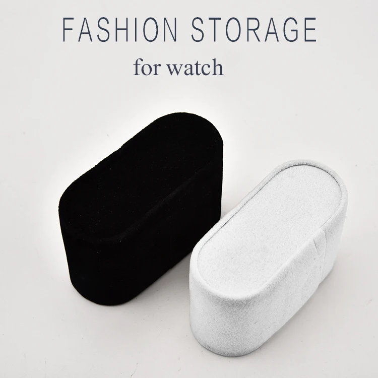 Wholesale Black White Suede Watch Cushions Watch Pillow for Case Storage Box Wrist Watch Bracelet Display Stand Holder Organizer