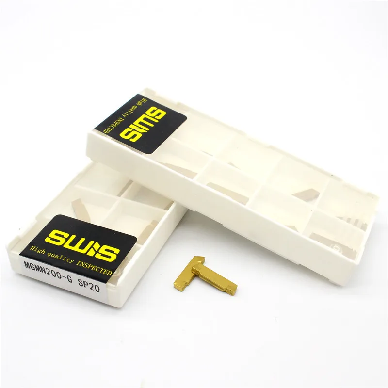 10 Chiếc MGMN200 G SP20 Grooving Carbide Dạng MGMN 200 Dao Phay Biến Dụng Cụ Chia Tay Và Grooving Dụng Cụ Chia Tay Tắt