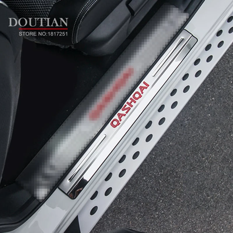 

Stainless Steel External Door Sill Internal Scuff Plate Car Accessories For Nissan Qashqai J11 2014 2018 2019 2020 Car Styling