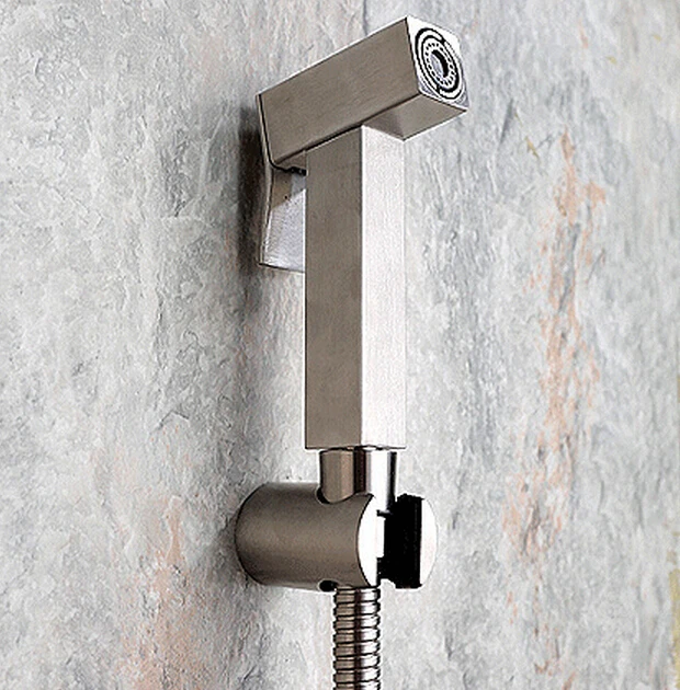 304 stainless steel brushed nickel Bidet Hand Shower Bidet Faucet and sholder and shower Toilet Spray Gun BD338