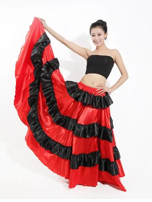 ขายใหม่ร้อนส่วนลดใหม่สเปน Bullfight Belly Dance ชุดกระโปรงยาว Flamenco กระโปรงสีแดง Flamenco ชุดสําหรับหญิง