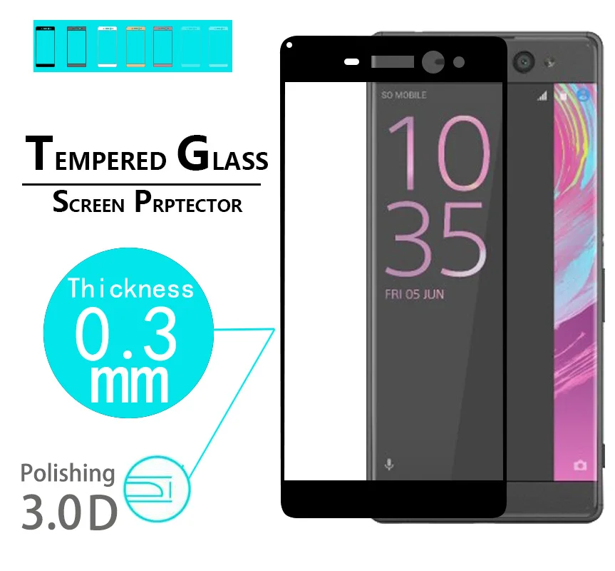 

3D full coverage glass film for Sony Xperia XA Ultra Curved edge Glass Film panel For Sony xa ultra Screen Protector film Tablet