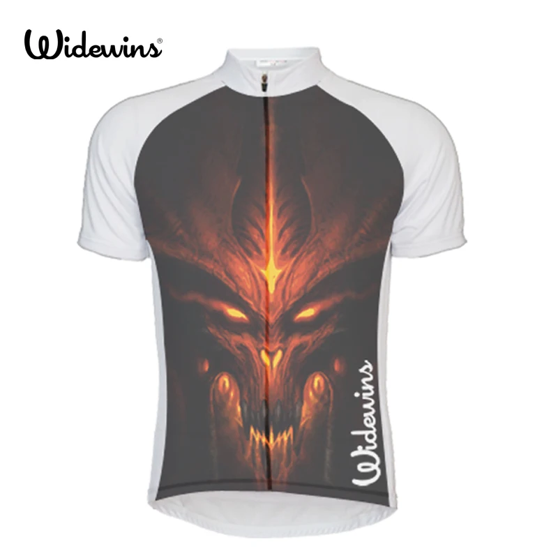 Devil Men USA team cycling jersey outdoor Devil Short Sleeve mtb Jersey top shirts ropa ciclismo maillot Sportswear 5602