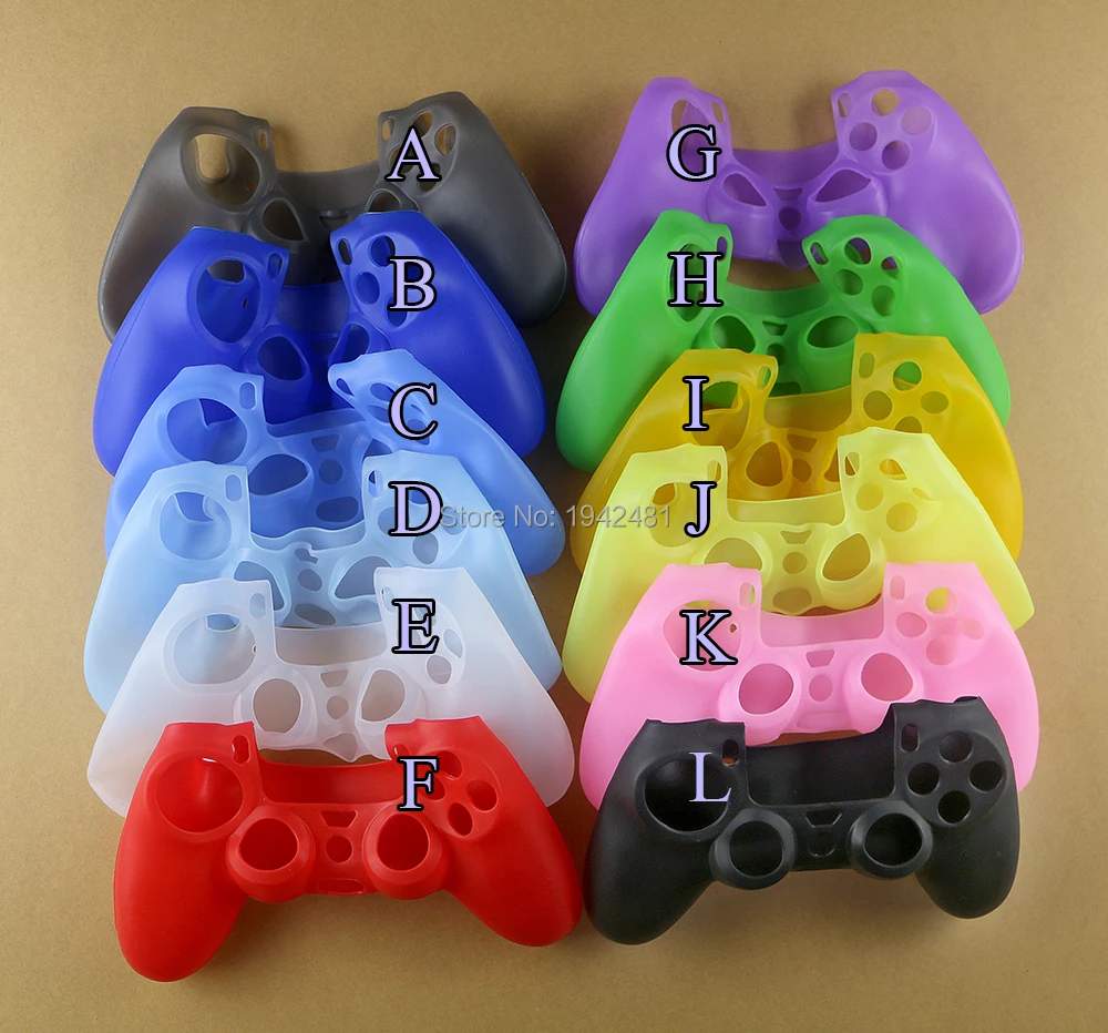 12PCS High Quality Silicone Rubber Soft Case Skin Cover for PS4 Controller Grip Handle