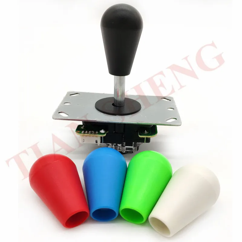 2pcs Oval bat top ball Replaceable Restricting plate copy sanwa 5 pin 4/8 way joystick for arcade game cabinet machine