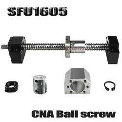 SFU1605 Set SFU1605 Rolled Ball Screw C7 With End Machined + 1605 Ball Nut + Nut Housing+BK/BF12 End Support + Coupler RM1605