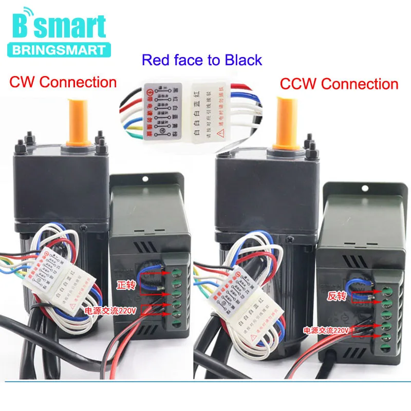 4M25GN-C Electric Motor 220V AC Geared Motor+Speed Controller Speed Regulation Reversible Reducer Motor Single-phase Slow Speed