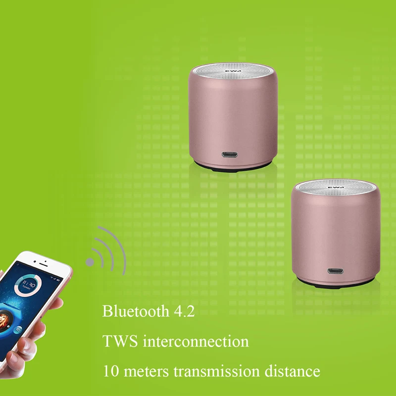 Altoparlante Bluetooth EWA A107 altoparlante Wireless portatile tecnologia TWS lettore MP3 Bluetooth 4.2 in acciaio inossidabile