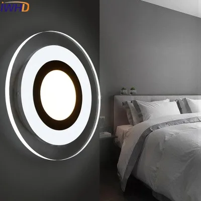 

IWHD LED Modern Wall Light Creative Indoor Linghting Sconce Wall Lamp Bedroom Beside Restaurant Home Lighting Stairs Arandela