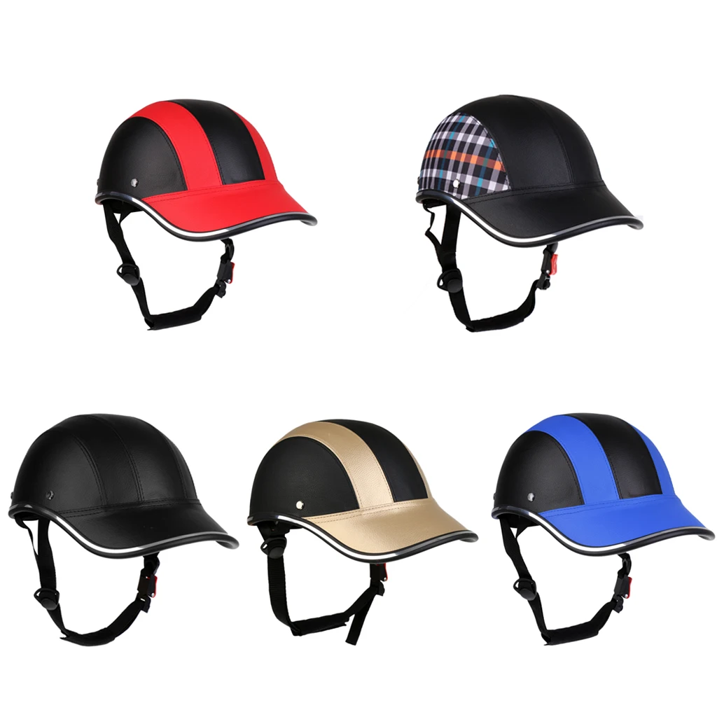 Bike Cycling Helmet Baseball Cap Anti UV Safety Bicycle Helmet Adjustable Chin Strap Men Women Road Bike Helmet for MTB Skating