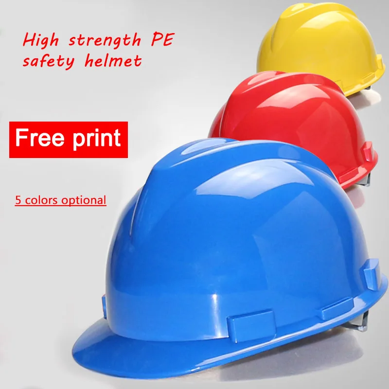 Safety Helmet Workplace Classic V Style Resistance Anti-Impact Multi-Color Optional Factory Transport Mine Free Printing