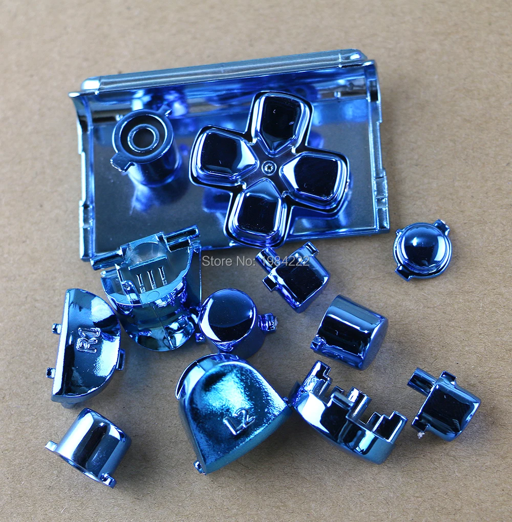 OCGAME 2 مجموعات/وحدة أزرار كاملة Mod مجموعة كروم ل بلاي ستيشن 4 PS4 تحكم المقود لعبة فيديو 8 ألوان