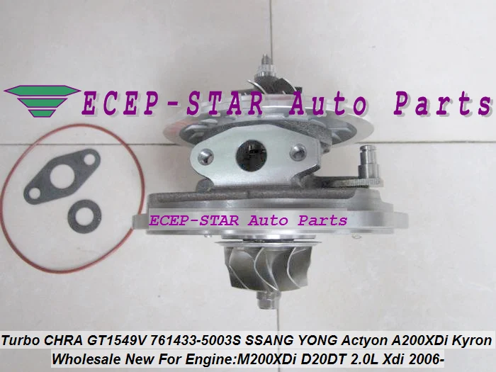 Turbo CHRA Cartridge GT1549V 761433-5003S 761433 For SSANG YONG Actyon A200XDi Kyron M200XDi 2006- D20DT 2.0L Xdi 6640900880 780
