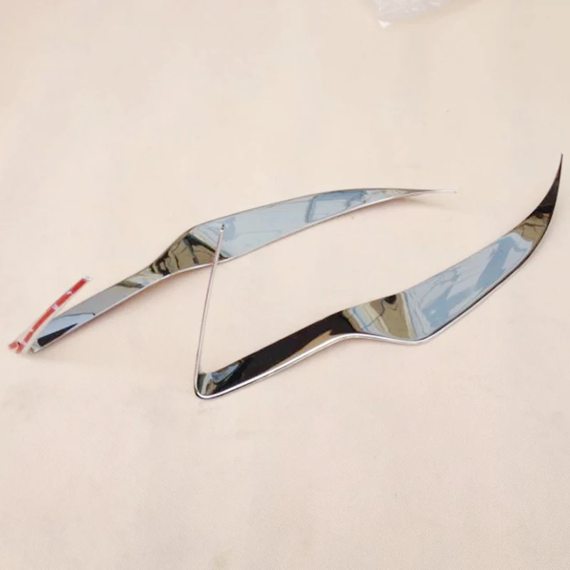 ABS Chrome For Subaru Forester 2013 2014 2015 2016 Car Headlamps Head Front Light Lamp Eyebrow Cover Trim accessories 2pcs