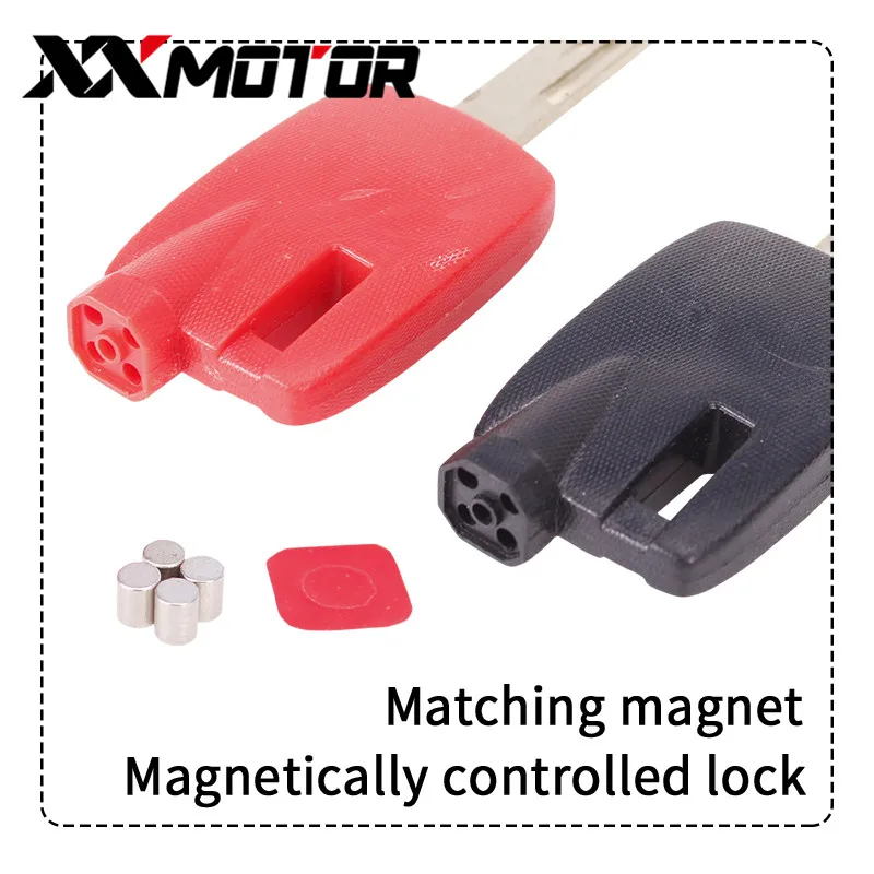 3PCS Motorcycle Uncut Blade Blank Key For Suzuki magnet Motorcycle Anti-theft lock keys AN250 AN400 AN650 Burgman Magnetic