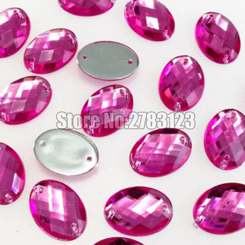 oval shape High quality Acryl sew on rhinestones with two holes,diy/clothing accessories SWYT124