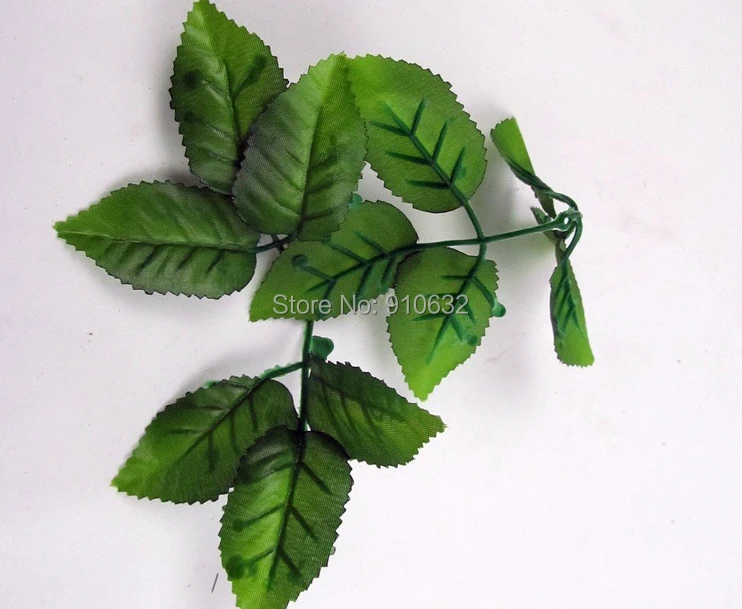 300pcs Green Artificial Rose Leaf Leaves For Bouquet Garland Wreath Cap Decoration Craft DIY