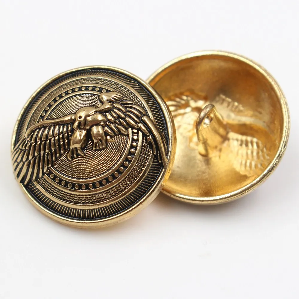 10pcs/lot eagle metal buttons Gold for clothing sweater coat decoration shirt buttons accessories DIY JS-0269