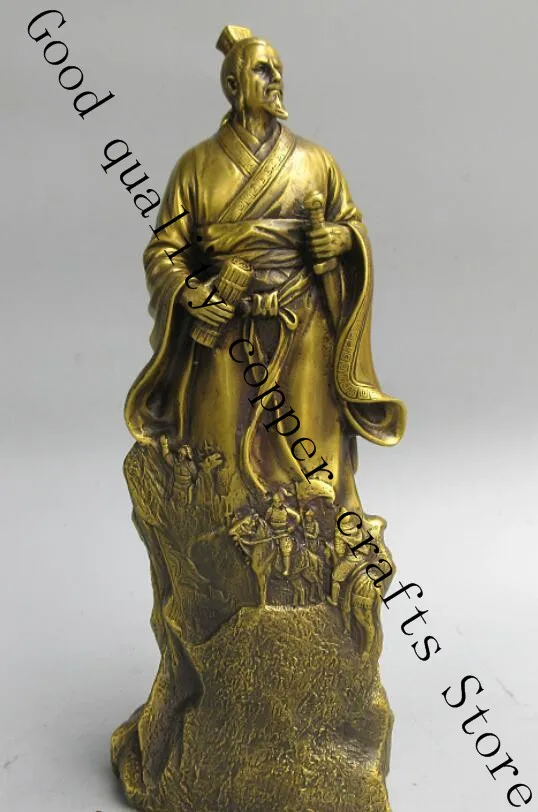 

China Famous Sunzi strategics General brass statue