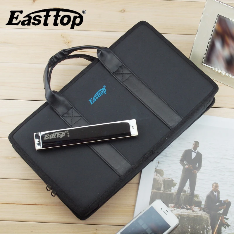 Easttop 24-hole Tremolo Harmonica Case / Tremolo Harmonica Bag/ Instrument Bag for 12 Tremolo Harmonicas