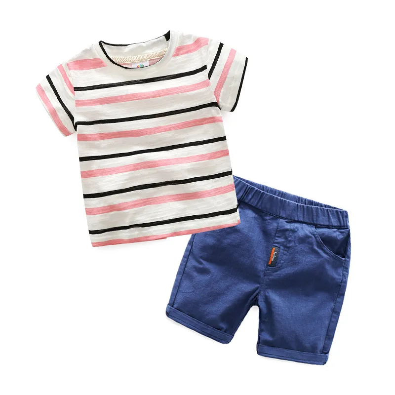 2025 الصيف 2 3 4 6 8 10 12 سنة ملابس الأطفال قصيرة الأكمام القطن الكرتون الحيوان سيارة وسيم الاطفال الصبي تي شيرت مجموعة تي شيرتات قصيرة للأطفال #2