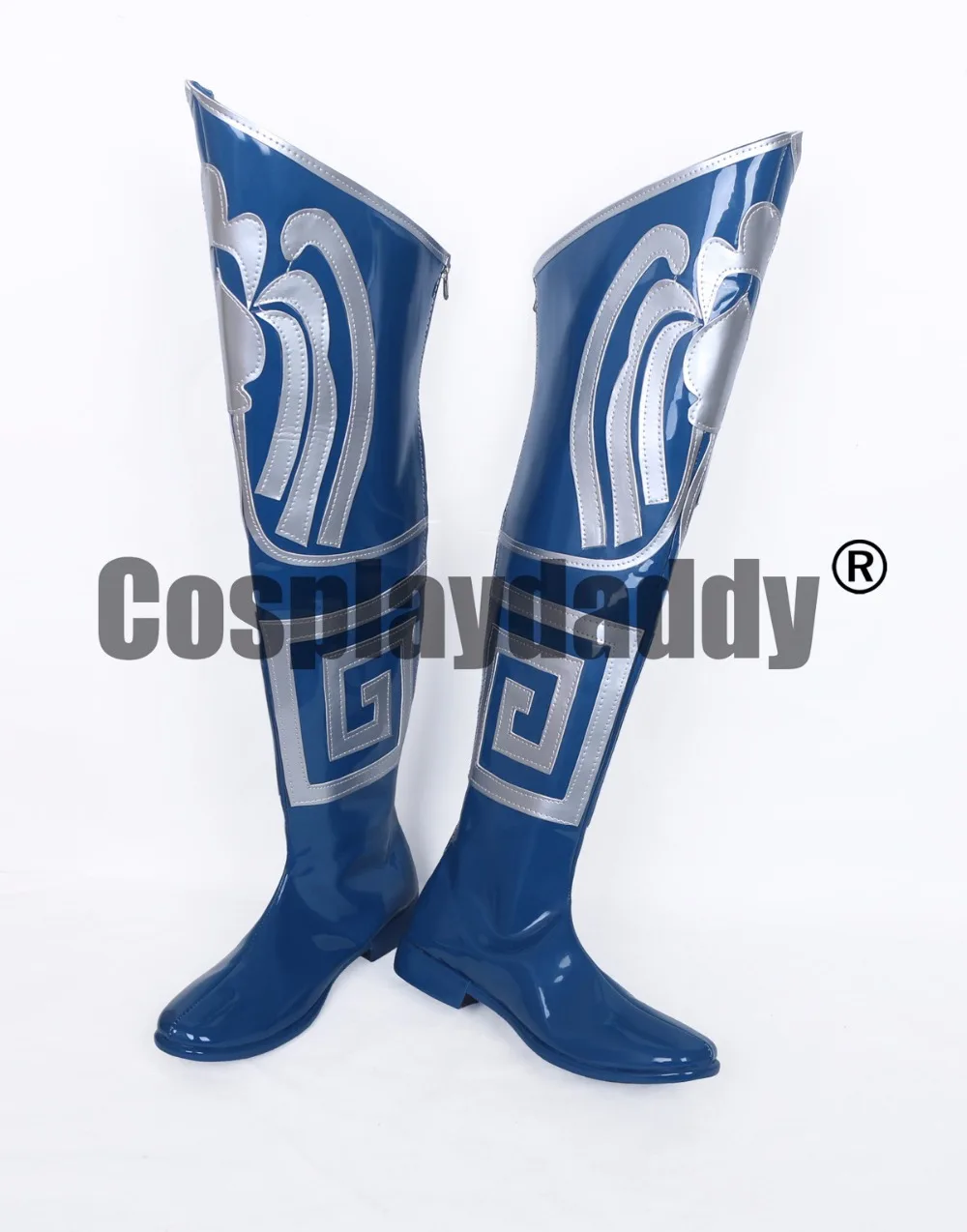 Mortal Kombat 2011 Game Princess Kitana Blue Cosplay Boots Shoes S008