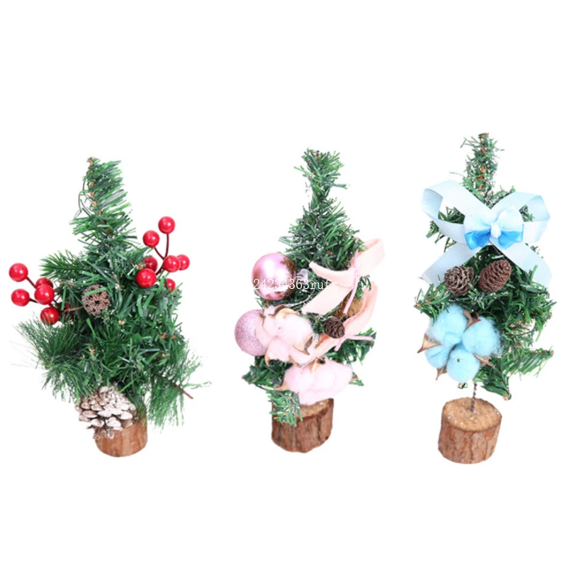 50pcs DIY Christmas Tree Small Mini Christmas Trees Placed In The Desktop Home Office Decoration Christmas Decoration Kids Gifts