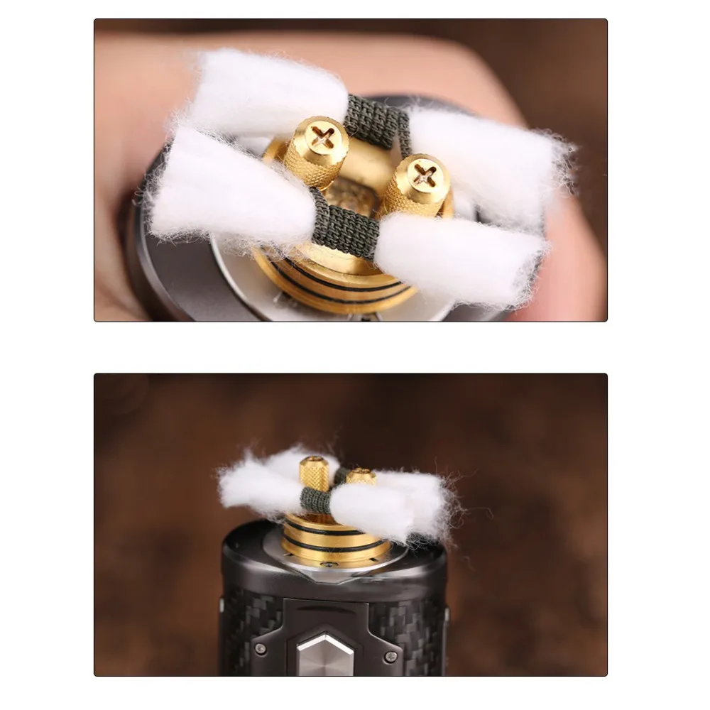 Juego de Herramientas de vapeo 3 en 1, bobinas prefabricadas, algodón orgánico, mecha, pinzas de cerámica para cigarrillo electrónico, atomizador RDA RTA RBA RDTA