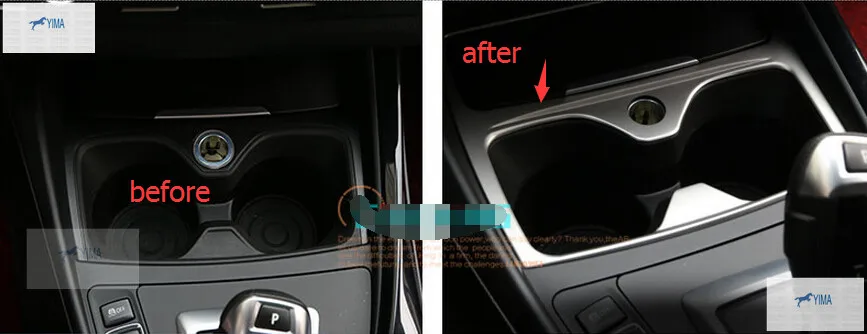 

Yimaautotrims Water Cup Holder Decorative Protection Kit Cover Trim 1 Pcs For BMW 1 Series 116i 118i F20