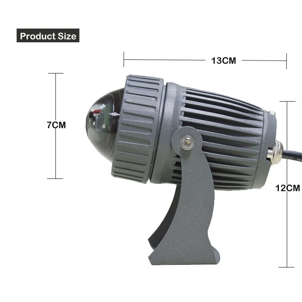 Новейший дизайн, водонепроницаемый уличный светодиодный прожектор IP65, Светодиодный точечный светильник 10 Вт, уличное освещение, узкий угол,