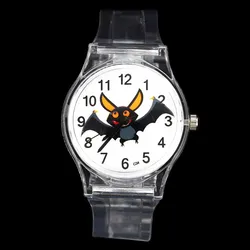 Montre-bracelet à aile de chauve-souris Vampire pour enfants, diables d'Halloween, bracelet transparent, sport unisexe, enfants, bébé, garçon, fille