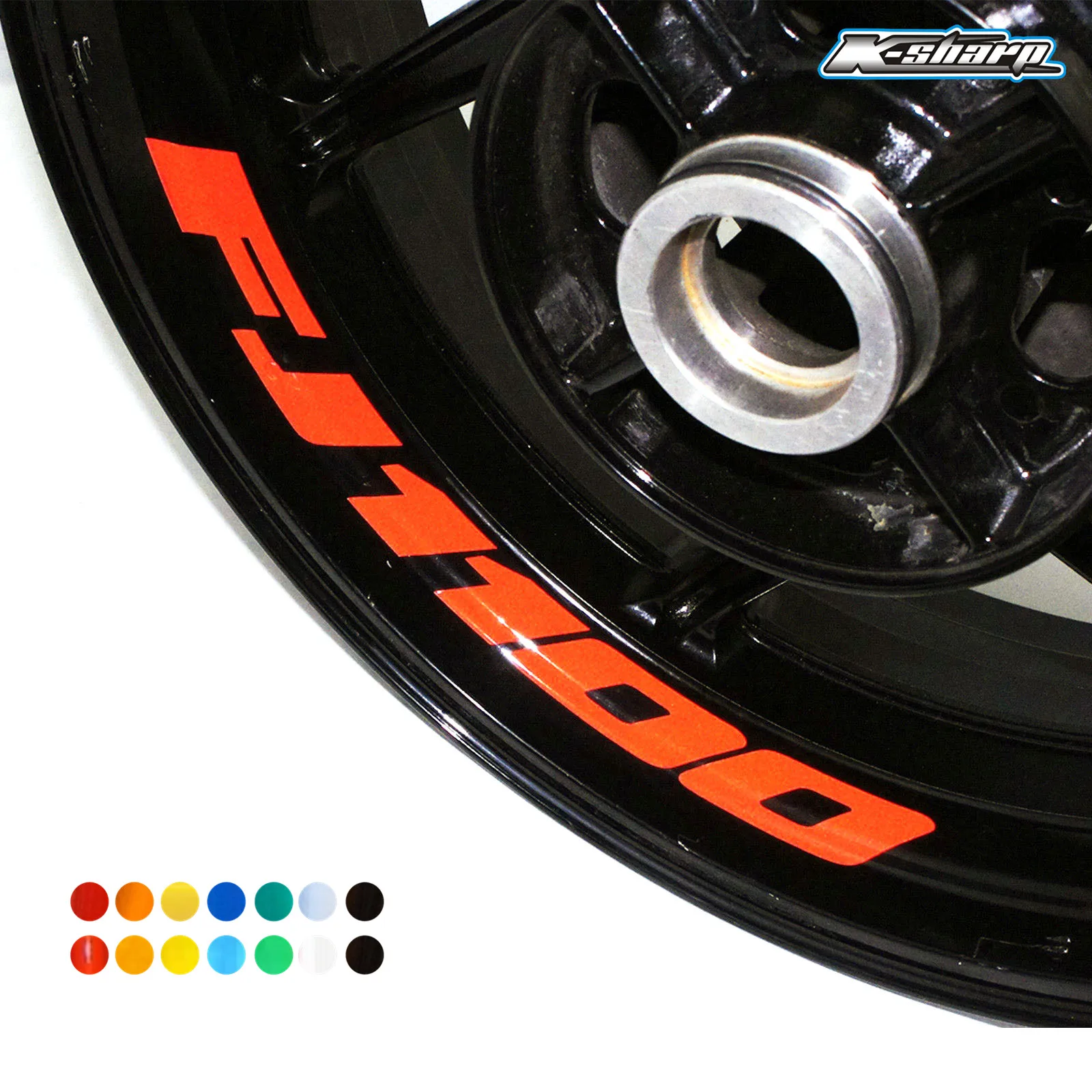 

8 X custom inner rim decals wheel reflective Stickers stripes For YAMAHA FJ1100 fj 1100