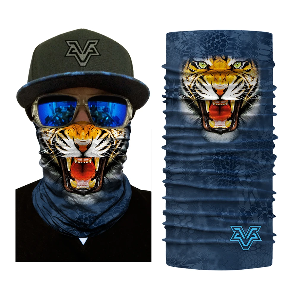 

BJMOTO Men's Amazing 3D Tiger Motorcycle Face Mask Skull Mask Scarf Bandana Headbands Fashion Masque Moto Balaclava Neck Scarve